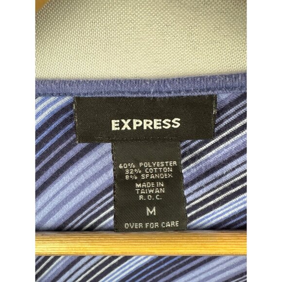 Express Womens Striped Long-Sleeve Top Size M - Picture 3 of 4